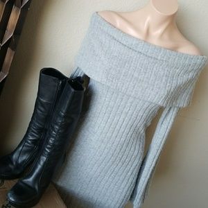 Fuzzy Grey Sweater Tunic / Dress